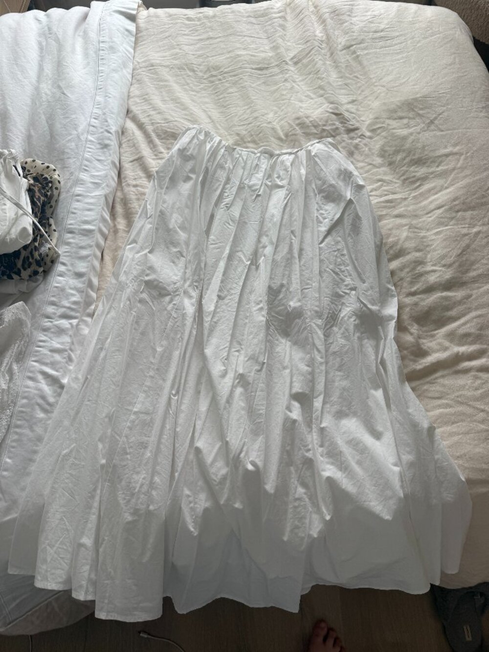 Dissh white maxi skirt